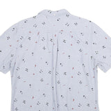 VANS Mens Blue Shirt L Cotton Printed Casual Short Sleeve Summer