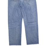 LEVI'S Womens Regular Blue Denim Straight Stone Wash W26 L27 Button Jeans