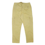 INDICODE JEANS Mens Slim Beige Cargo Trousers W28 L26 Drawstring Cotton Blend