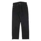 LEVI'S 501 Mens Regular Black Denim Raw Jeans W31 L28 Classic Button Fly