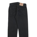 LEVI'S 501 Mens Regular Black Denim Raw Jeans W31 L28 Classic Button Fly