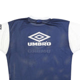 UMBRO Mens Blue & White Graphic T-Shirt 2XL Short Sleeve Crew Neck Sportswear
