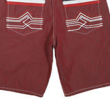 RED APE Mens Casual Red Shorts XL W38 Polyester Blend Relaxed Fit Button Closure
