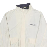 TIMBERLAND Mens Cream Jacket M Polyester Zip Plain Outdoor Casual