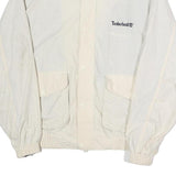 TIMBERLAND Mens Cream Jacket M Polyester Zip Plain Outdoor Casual