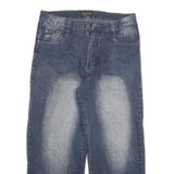 DA LUN Womens Relaxed Blue Denim Light Wash Jeans W32 L29 Casual Zip Pocketed