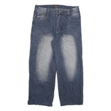 DA LUN Womens Relaxed Blue Denim Light Wash Jeans W32 L29 Casual Zip Pocketed