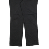 WRANGLER Mens Black Regular Straight Denim Dark W36 L32 Cotton Zip Jeans