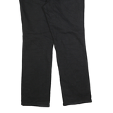 WRANGLER Mens Black Regular Straight Denim Dark W36 L32 Cotton Zip Jeans