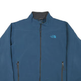 THE NORTH FACE Mens Blue XL Outdoor Jacket Polyester Blend Plain Zip Stand-Up