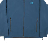 THE NORTH FACE Mens Blue XL Outdoor Jacket Polyester Blend Plain Zip Stand-Up