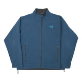 THE NORTH FACE Mens Blue XL Outdoor Jacket Polyester Blend Plain Zip Stand-Up