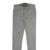CALVIN KLEIN JEANS Womens Cotton Blend Grey Regular Straight Trousers W28 L31