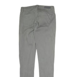 CALVIN KLEIN JEANS Womens Cotton Blend Grey Regular Straight Trousers W28 L31
