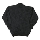 Womens Black Button Jacket L Polyester Blend Paisley Pattern Stylish Comfortable