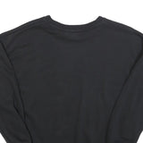 ADIDAS Womens Black Sweatshirt Crew Neck UK 8 Cotton Blend Pullover Casual