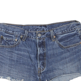 LEVI'S Womens Shorts Blue Denim Cut-Off M W34 Classic Casual Frayed Hem