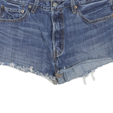LEVI'S Womens Shorts Blue Denim Cut-Off M W34 Classic Casual Frayed Hem