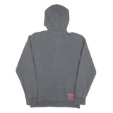 ADIDAS Womens Grey & Turquoise Zip Up Hoodie S Lightweight Cotton Casual