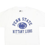 RUSSELL ATHLETIC Mens White Penn State Nittany Lions Graphic T-Shirt M Short