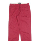 S MAX MARA Womens Cotton Blend Red Regular Straight Trousers W30 L32 Stylish