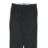 DICKIES Mens Cotton Blend Black Regular Straight Trousers W36 L30 Workwear