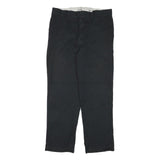 DICKIES Mens Cotton Blend Black Regular Straight Trousers W36 L30 Workwear