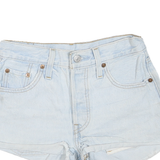 LEVI'S Womens Light Blue Denim Casual Shorts XS W26 Vintage 501 Cut-Off