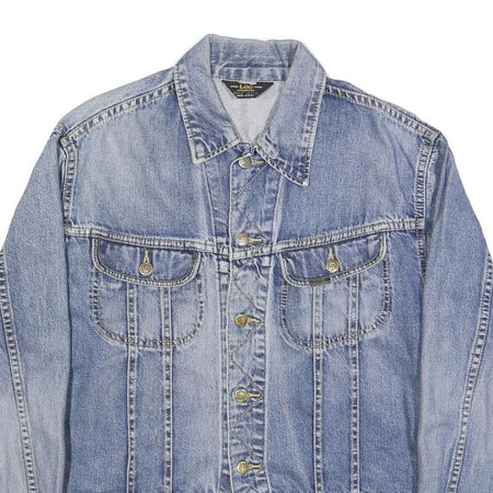 LEE Mens Blue Denim Button Jacket L Cotton Classic Casual Style Sturdy