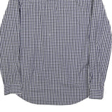 ARMANI EXCHANGE Mens Blue & White Check Shirt M Cotton Blend Casual Long Sleeve