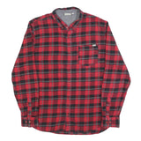 VANS Mens Red & Black Check Shirt L Long Sleeve Cotton Blend Button Collar