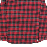 VANS Mens Red & Black Check Shirt L Long Sleeve Cotton Blend Button Collar