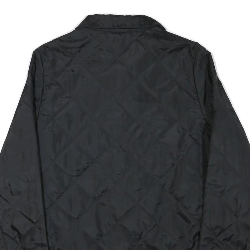 NIKE Boys Black L Performance Jacket Polyester Blend Button Closure Quilted