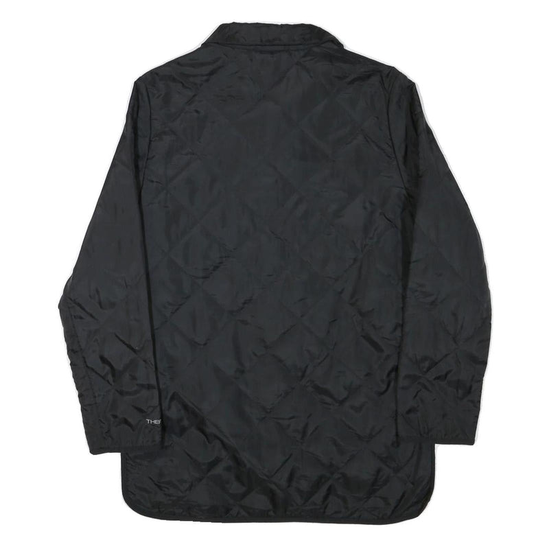 NIKE Boys Black L Performance Jacket Polyester Blend Button Closure Quilted