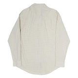 NAUTICA Mens Beige & Blue Check Shirt L Classic Fit Cotton Button-Down Collar