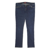 DICKIES Womens Regular Fit Straight Denim Jeans Blue Cotton Blend W34 L32