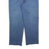 DICKIES Mens Cotton Blend Blue Regular Straight Trousers W38 L30 Workwear