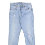 LEVI'S 501S Womens Jeans Blue Slim Skinny Denim Light W27 L28 Classic Button