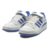 ADIDAS Forum Mens Lace-Up Trainers White & Blue Synthetic UK 7 Retro Style