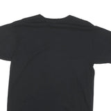 GILDAN Mens Black Graphic T-Shirt L Short Sleeve Crew Neck Cotton Blend Casual
