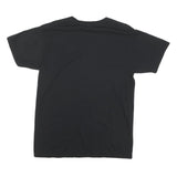 GILDAN Mens Black Graphic T-Shirt L Short Sleeve Crew Neck Cotton Blend Casual