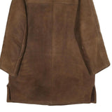 DUBLANC Mens Brown Suede Button Jacket L Shearling Classic