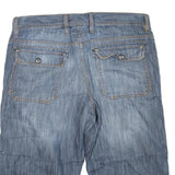Mens Blue Denim Casual Shorts L W38 Cotton Blend Comfortable Fit Pocketed