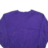 SASSY SPORT Womens Purple Leopard Print Crew Neck XL Animal Graphic Sweatshirt
