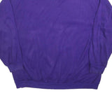 SASSY SPORT Womens Purple Leopard Print Crew Neck XL Animal Graphic Sweatshirt