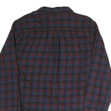 VANS Mens Blue & Maroon Check Shirt M Cotton Blend Casual Long Sleeve