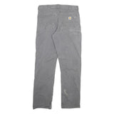 CARHARTT Mens Relaxed Fit Grey Cotton Blend Denim W36 L36 Workwear Utility Jeans