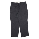 DICKIES Mens Cotton Blend Black Regular Fit Straight Leg Trousers W38 L32