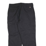 DICKIES Mens Cotton Blend Black Regular Fit Straight Leg Trousers W38 L32