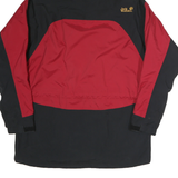 JACK WOLFSKIN Womens Red & Black Outdoor Jacket L Polyester Zip Hooded